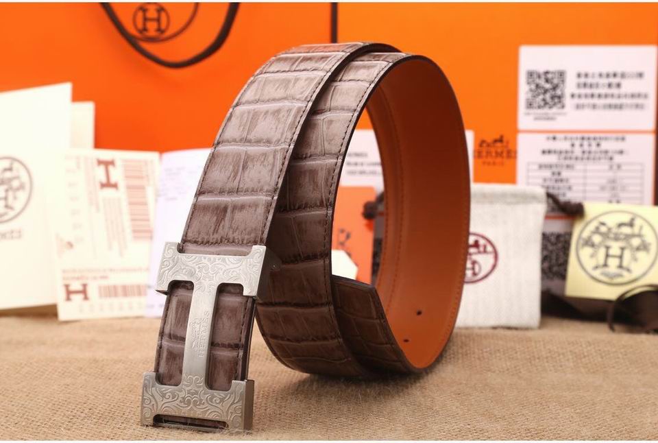 Super Perfect Quality Hermes Belts(100% Genuine Leather,Reversible Steel Buckle)-879