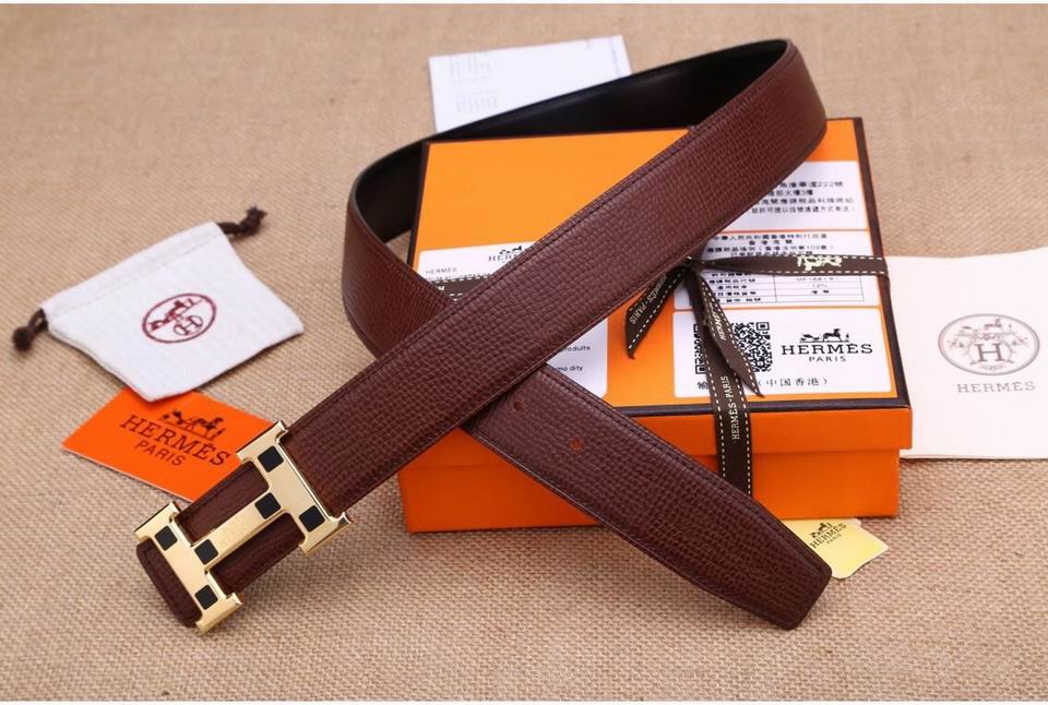 Super Perfect Quality Hermes Belts(100% Genuine Leather,Reversible Steel Buckle)-894