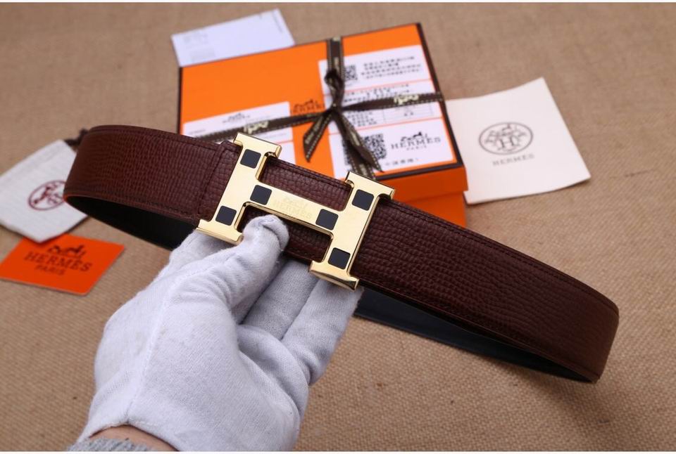 Super Perfect Quality Hermes Belts(100% Genuine Leather,Reversible Steel Buckle)-895