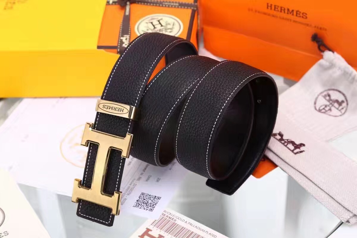 Super Perfect Quality Hermes Belts(100% Genuine Leather,Reversible Steel Buckle)-938