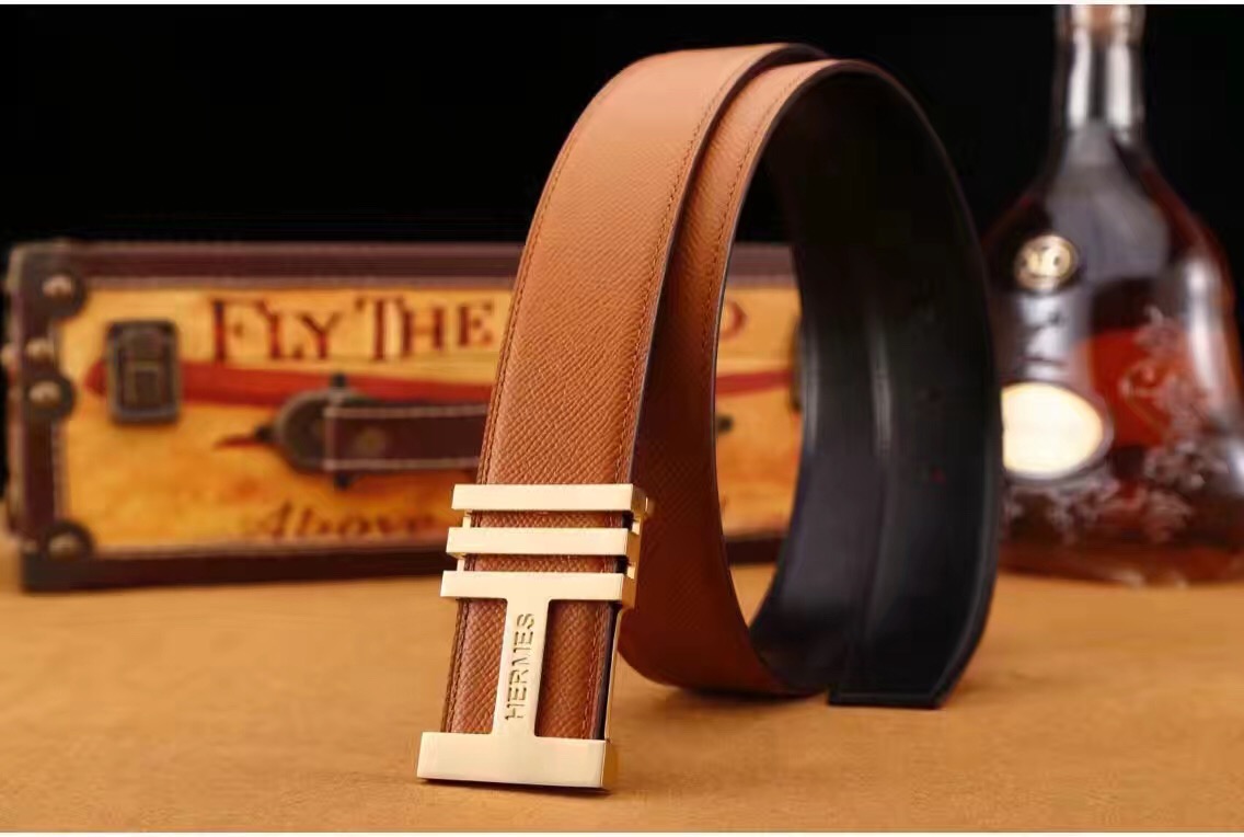 Super Perfect Quality Hermes Belts(100% Genuine Leather,Reversible Steel Buckle)-949