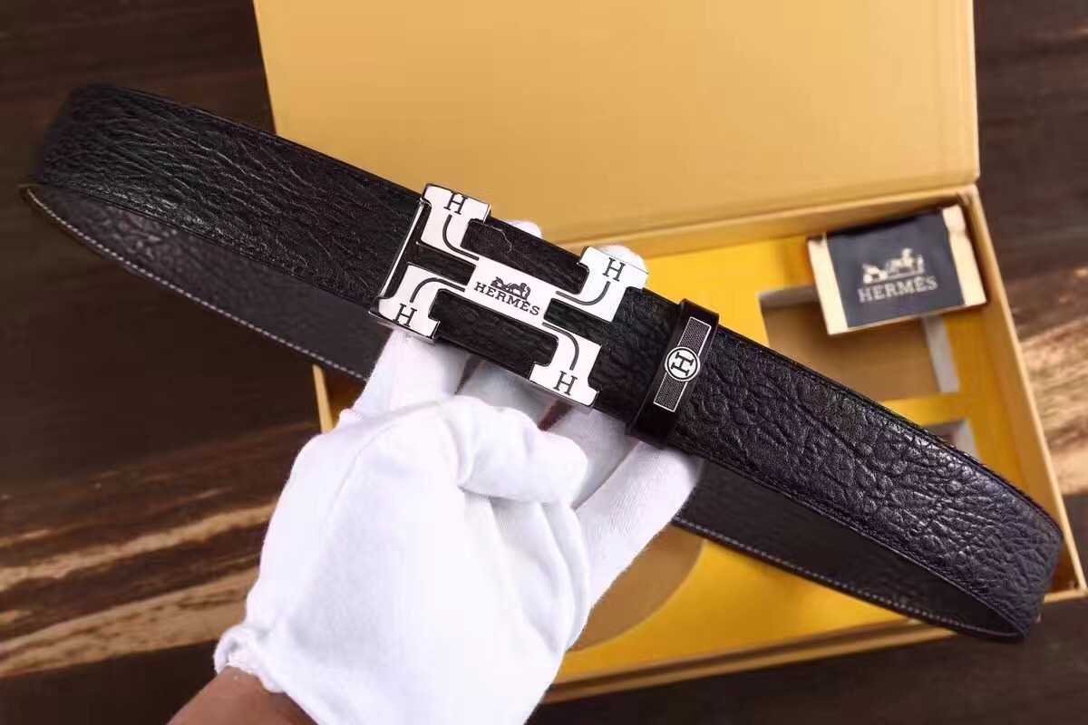 Super Perfect Quality Hermes Belts(100% Genuine Leather,Reversible Steel Buckle)-958