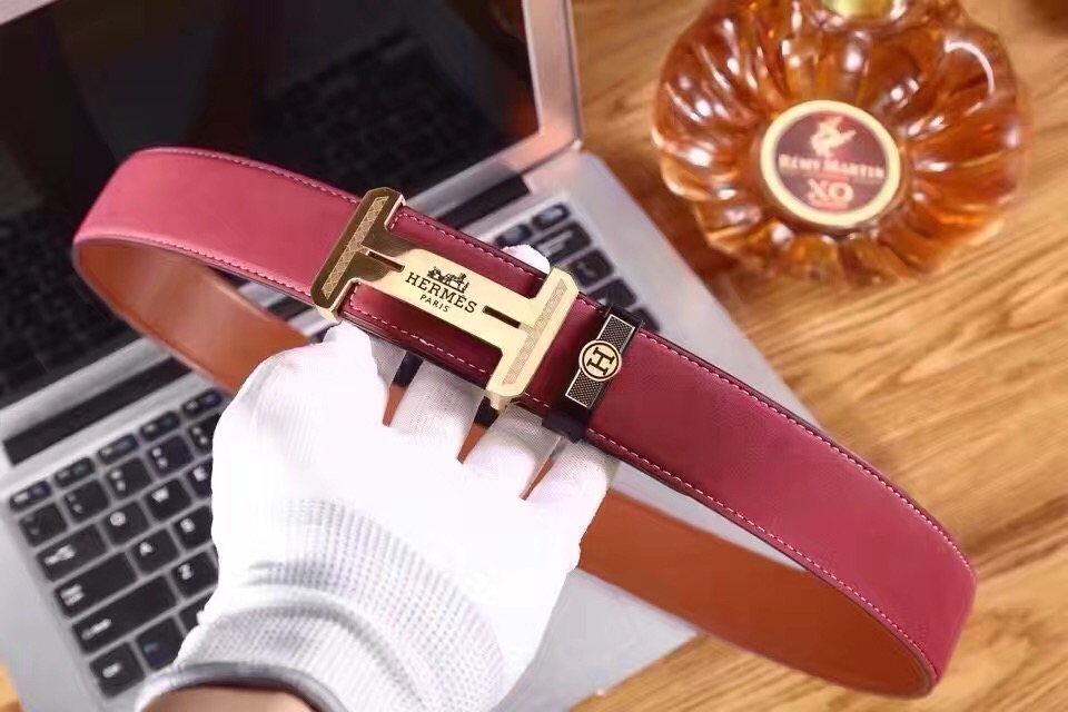 Super Perfect Quality Hermes Belts(100% Genuine Leather,Reversible Steel Buckle)-960