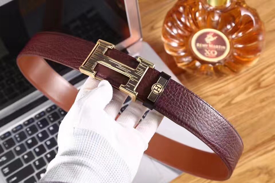Super Perfect Quality Hermes Belts(100% Genuine Leather,Reversible Steel Buckle)-974