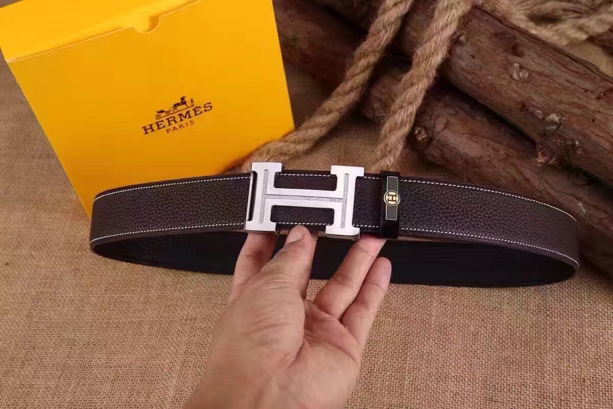 Super Perfect Quality Hermes Belts(100% Genuine Leather,Reversible Steel Buckle)-980