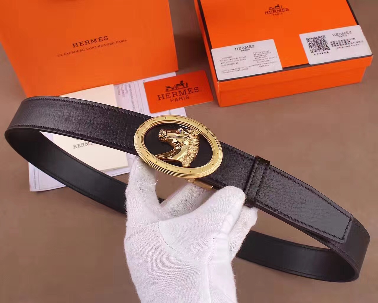 Super Perfect Quality Hermes Belts(100% Genuine Leather,Reversible Steel Buckle)-985