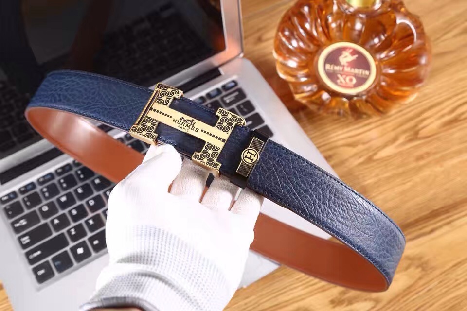 Super Perfect Quality Hermes Belts(100% Genuine Leather,Reversible Steel Buckle)-991