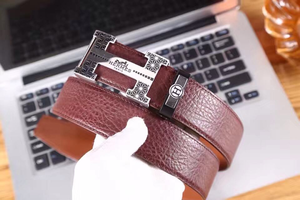 Super Perfect Quality Hermes Belts(100% Genuine Leather,Reversible Steel Buckle)-996