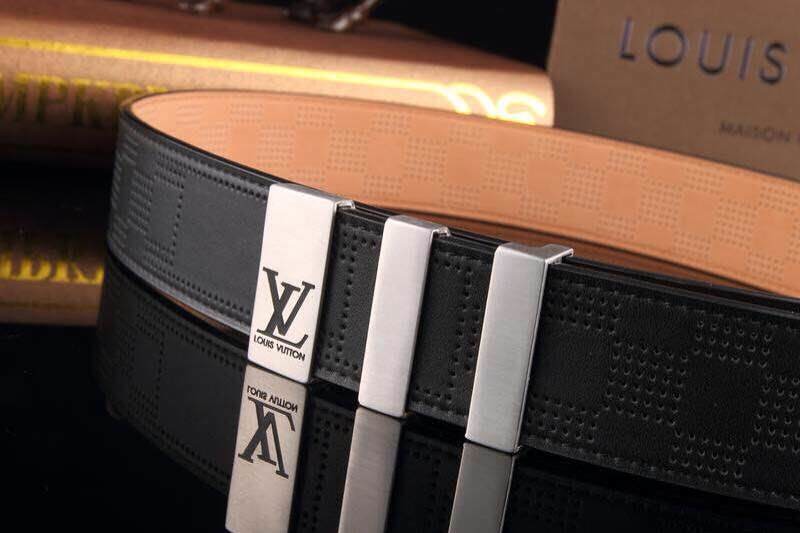 Super Perfect Quality LV Belts(100% Genuine Leather,Steel Buckle)-1101