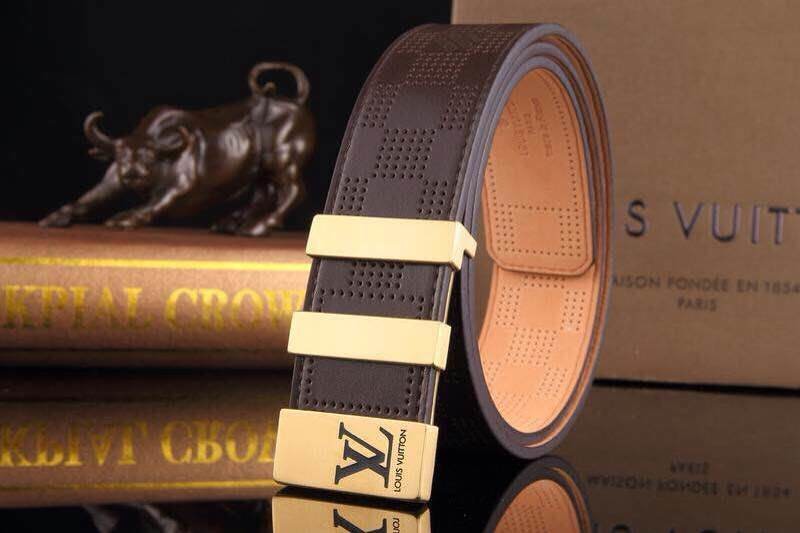 Super Perfect Quality LV Belts(100% Genuine Leather,Steel Buckle)-1103