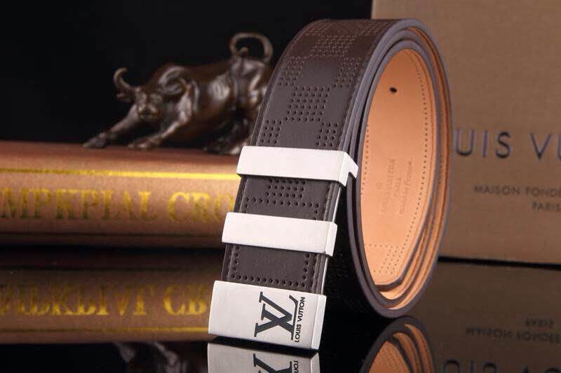 Super Perfect Quality LV Belts(100% Genuine Leather,Steel Buckle)-1106