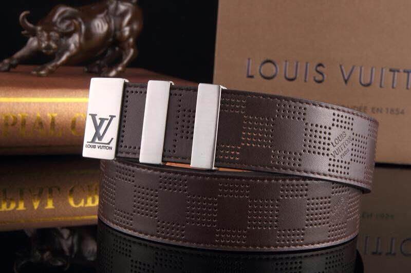 Super Perfect Quality LV Belts(100% Genuine Leather,Steel Buckle)-1108