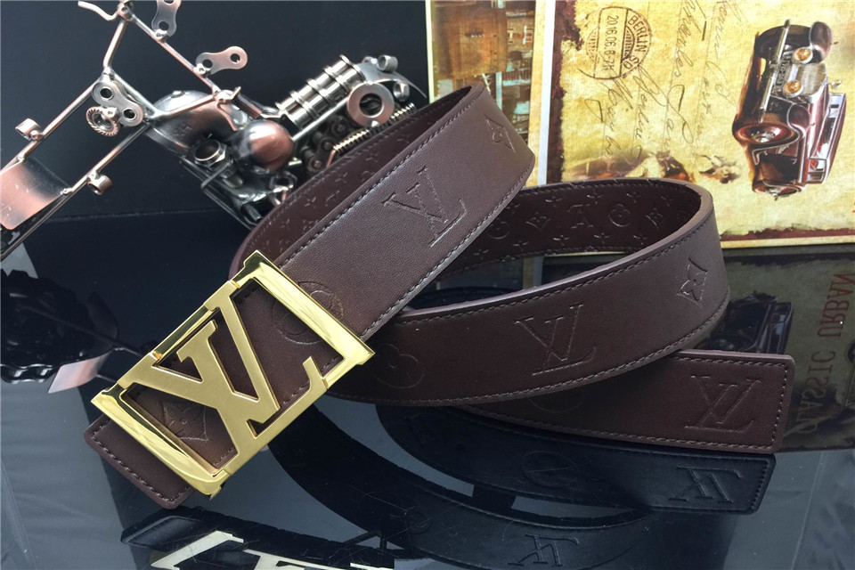 Super Perfect Quality LV Belts(100% Genuine Leather,Steel Buckle)-1127