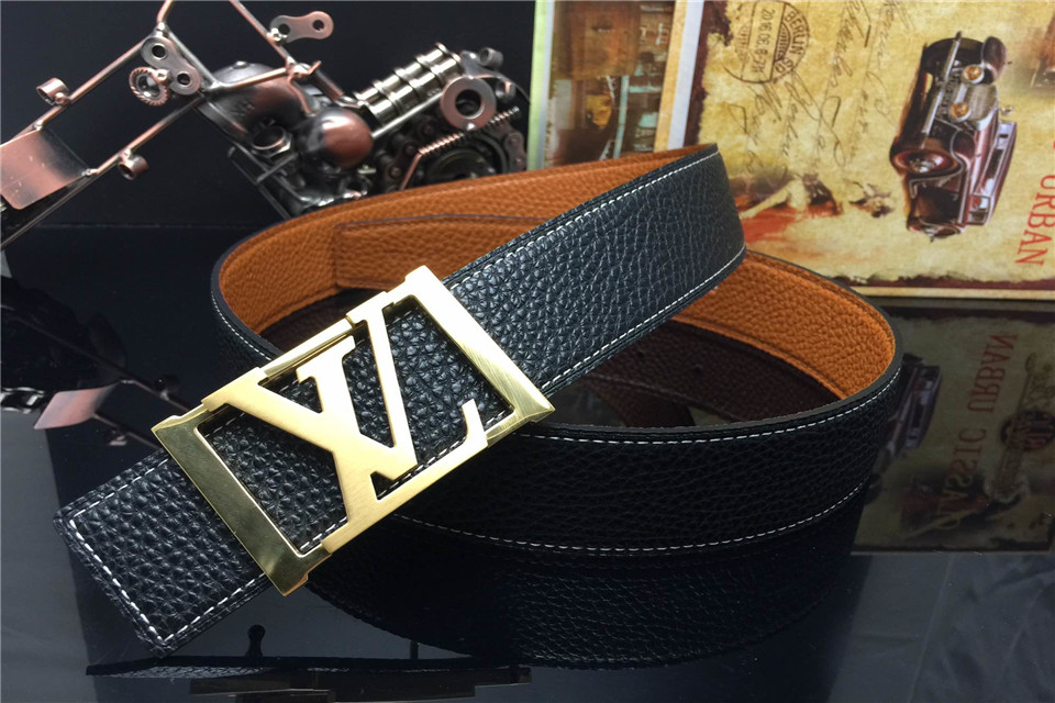 Super Perfect Quality LV Belts(100% Genuine Leather,Steel Buckle)-1131