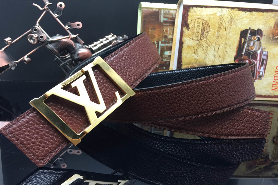 Super Perfect Quality LV Belts(100% Genuine Leather,Steel Buckle)-1136