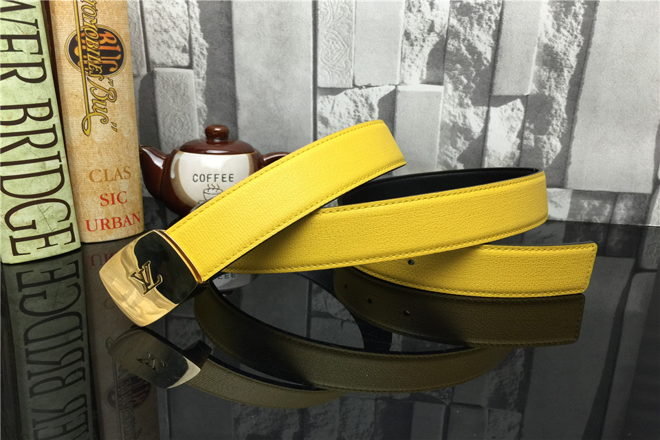 Super Perfect Quality LV Belts(100% Genuine Leather,Steel Buckle)-1160