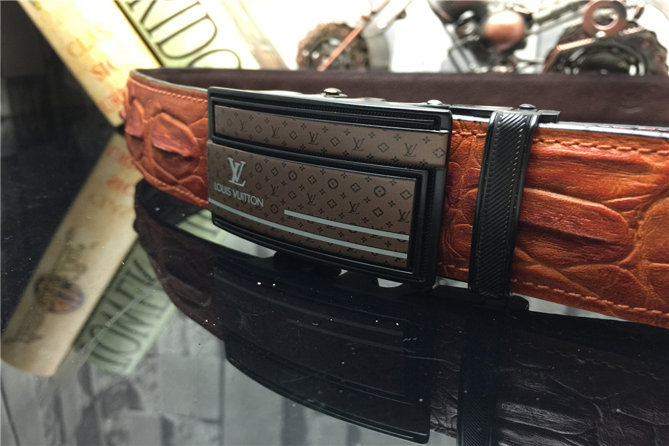 Super Perfect Quality LV Belts(100% Genuine Leather,Steel Buckle)-1174