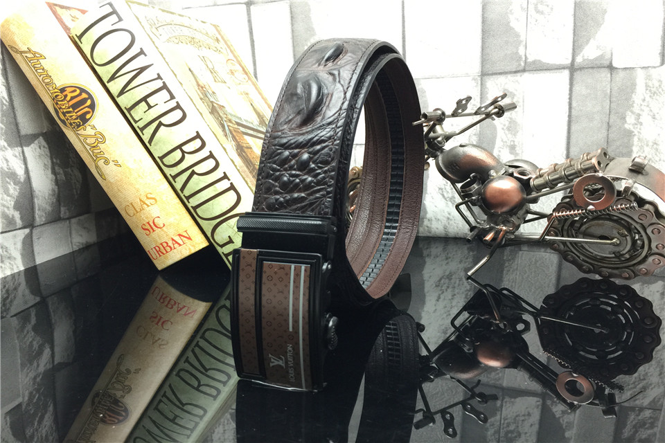 Super Perfect Quality LV Belts(100% Genuine Leather,Steel Buckle)-1175