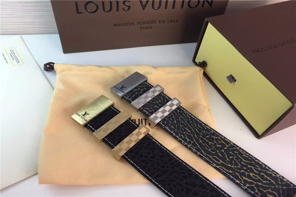Super Perfect Quality LV Belts(100% Genuine Leather,Steel Buckle)-1178