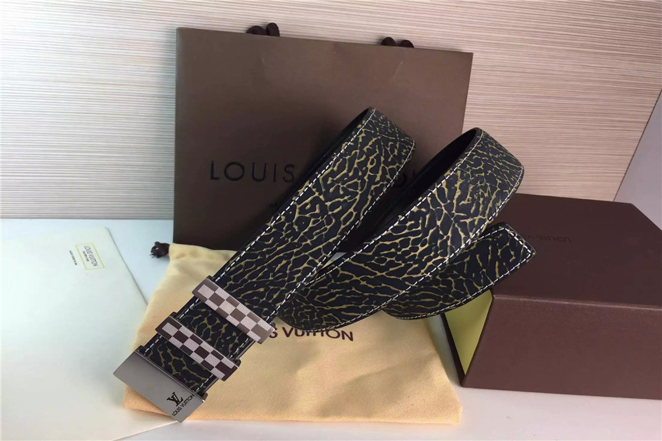 Super Perfect Quality LV Belts(100% Genuine Leather,Steel Buckle)-1180