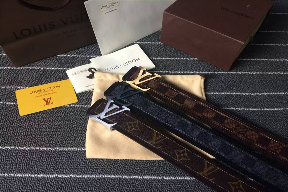 Super Perfect Quality LV Belts(100% Genuine Leather,Steel Buckle)-1185