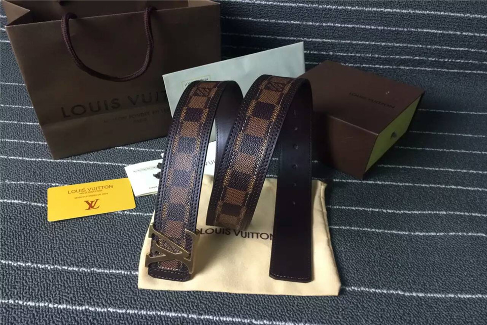 Super Perfect Quality LV Belts(100% Genuine Leather,Steel Buckle)-1186