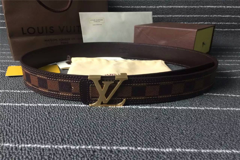 Super Perfect Quality LV Belts(100% Genuine Leather,Steel Buckle)-1188