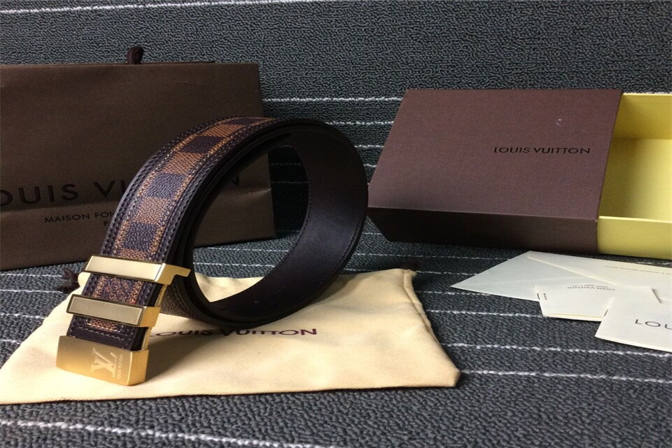 Super Perfect Quality LV Belts(100% Genuine Leather,Steel Buckle)-1196