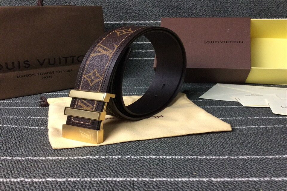 Super Perfect Quality LV Belts(100% Genuine Leather,Steel Buckle)-1202