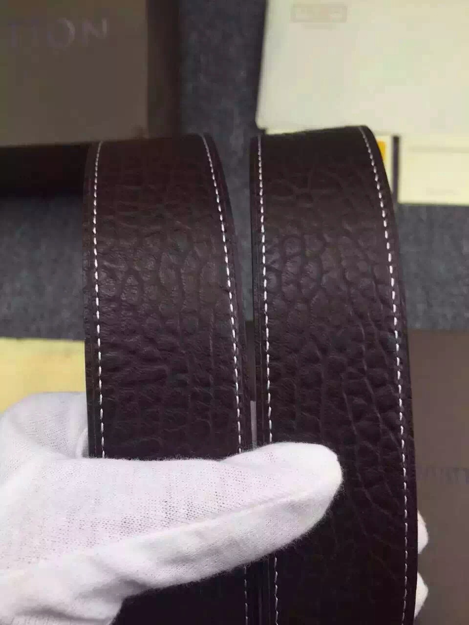 Super Perfect Quality LV Belts(100% Genuine Leather,Steel Buckle)-1213