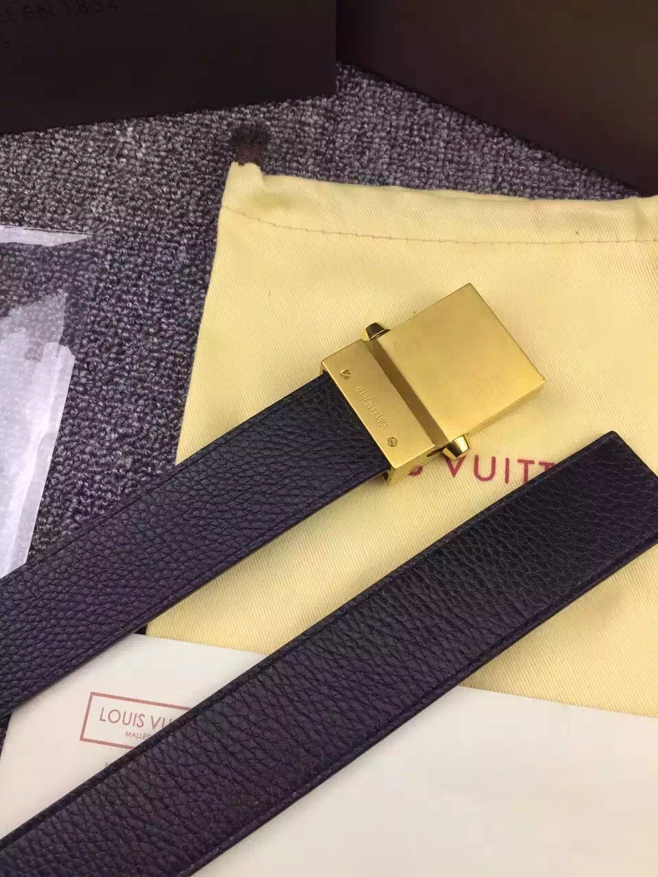 Super Perfect Quality LV Belts(100% Genuine Leather,Steel Buckle)-1221