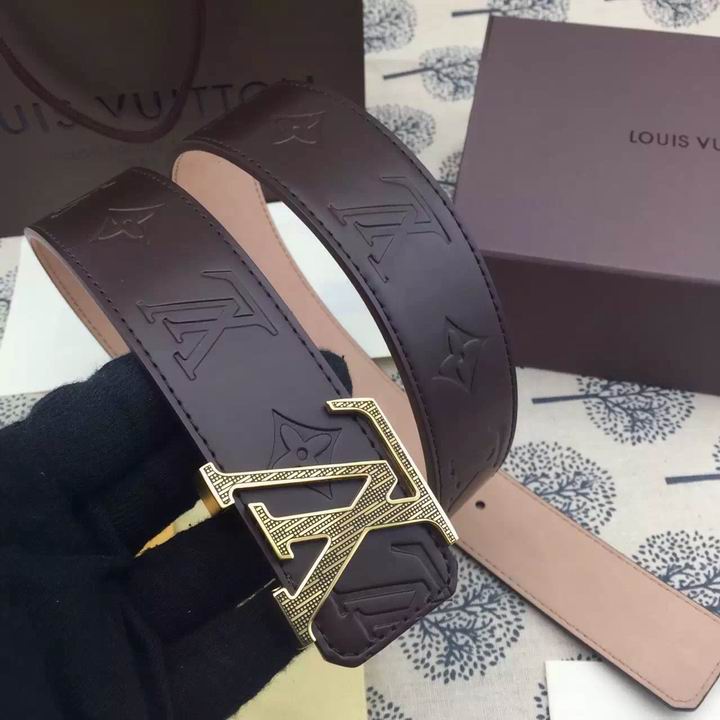 Super Perfect Quality LV Belts(100% Genuine Leather,Steel Buckle)-1235