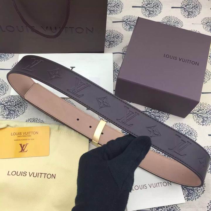 Super Perfect Quality LV Belts(100% Genuine Leather,Steel Buckle)-1237