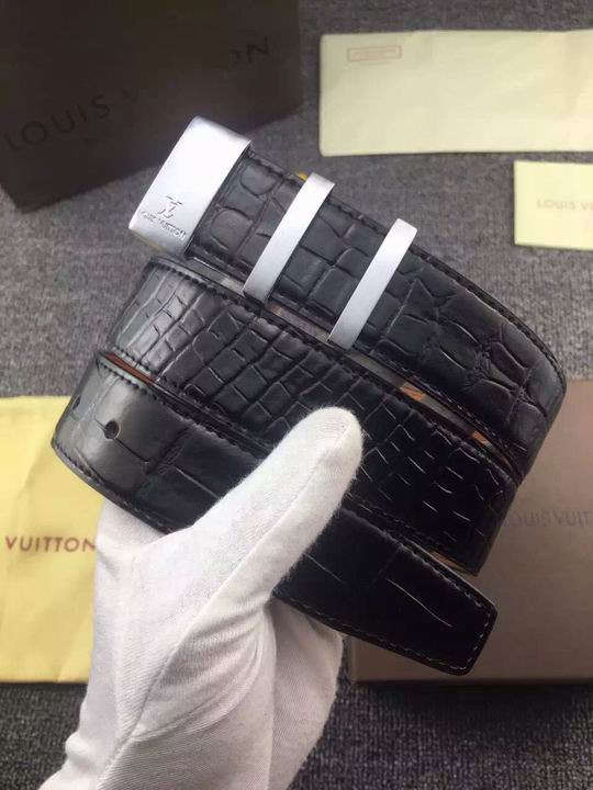 Super Perfect Quality LV Belts(100% Genuine Leather,Steel Buckle)-1244