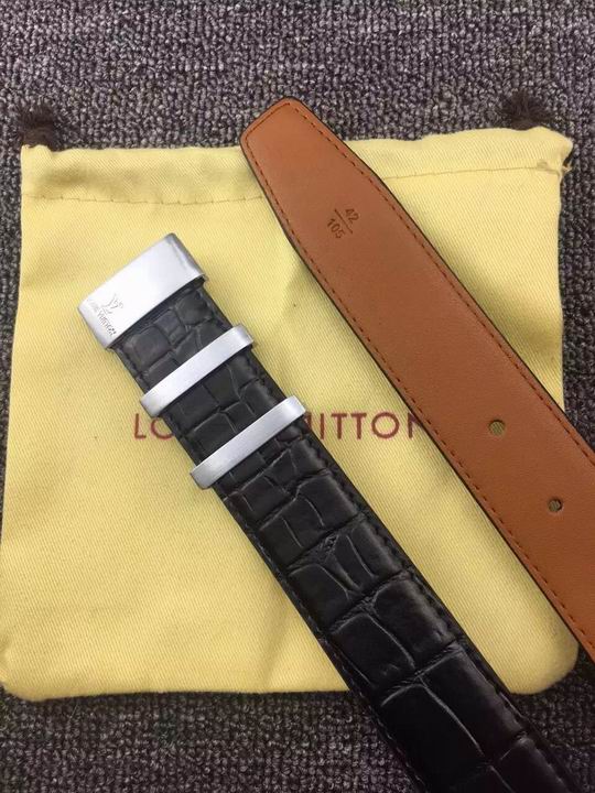 Super Perfect Quality LV Belts(100% Genuine Leather,Steel Buckle)-1246