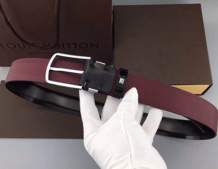 Super Perfect Quality LV Belts(100% Genuine Leather,Steel Buckle)-1263