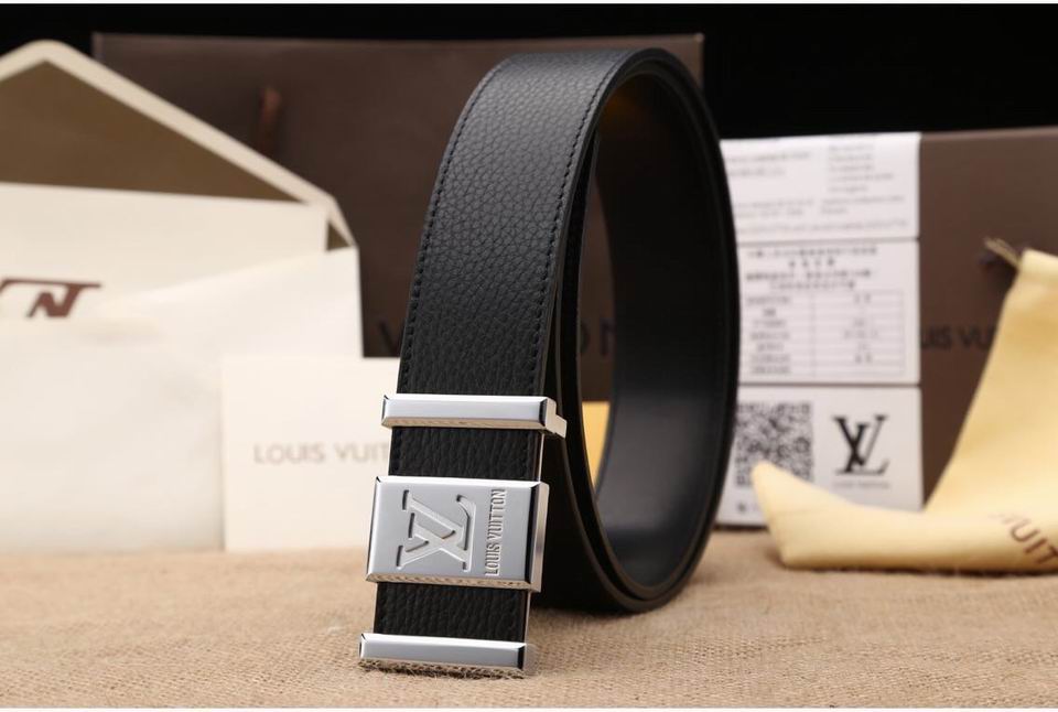 Super Perfect Quality LV Belts(100% Genuine Leather,Steel Buckle)-1264