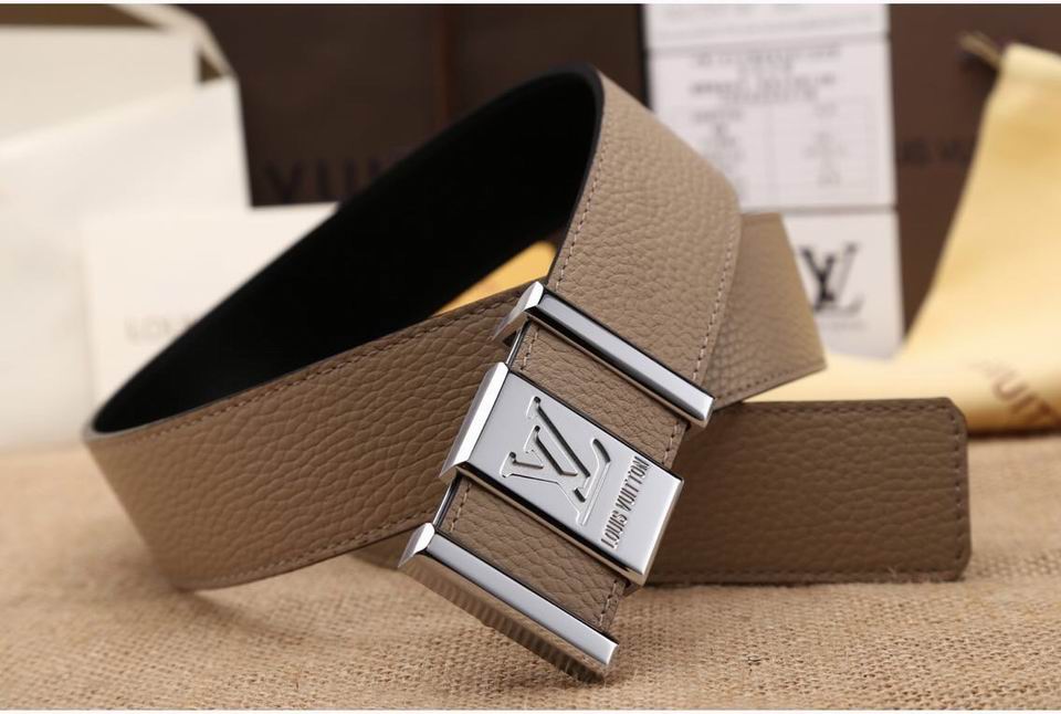 Super Perfect Quality LV Belts(100% Genuine Leather,Steel Buckle)-1271
