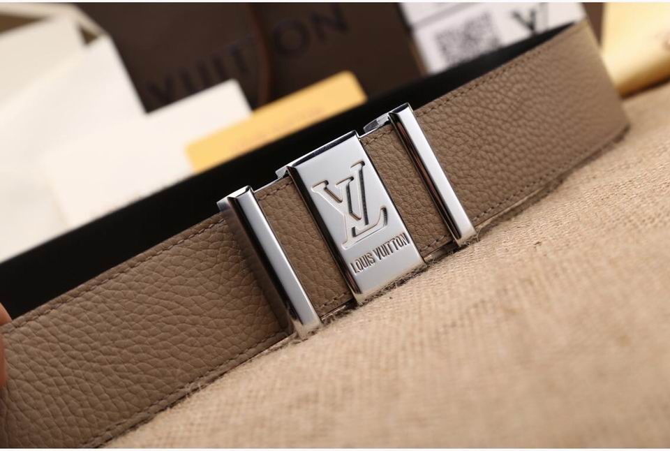 Super Perfect Quality LV Belts(100% Genuine Leather,Steel Buckle)-1272