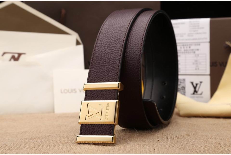 Super Perfect Quality LV Belts(100% Genuine Leather,Steel Buckle)-1273