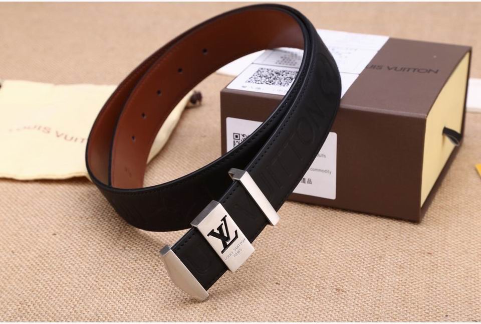 Super Perfect Quality LV Belts(100% Genuine Leather,Steel Buckle)-1276
