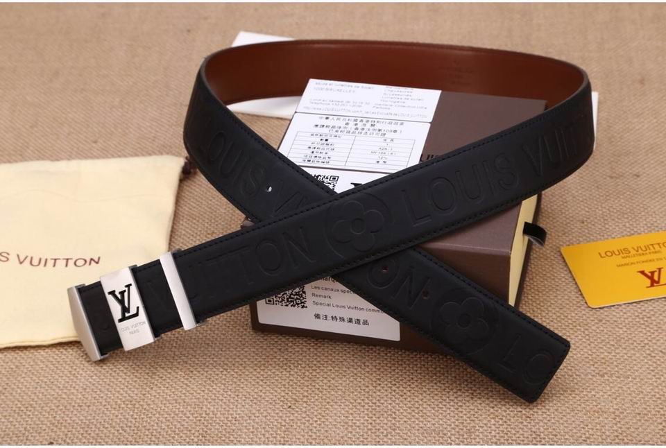 Super Perfect Quality LV Belts(100% Genuine Leather,Steel Buckle)-1277