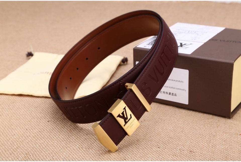 Super Perfect Quality LV Belts(100% Genuine Leather,Steel Buckle)-1279