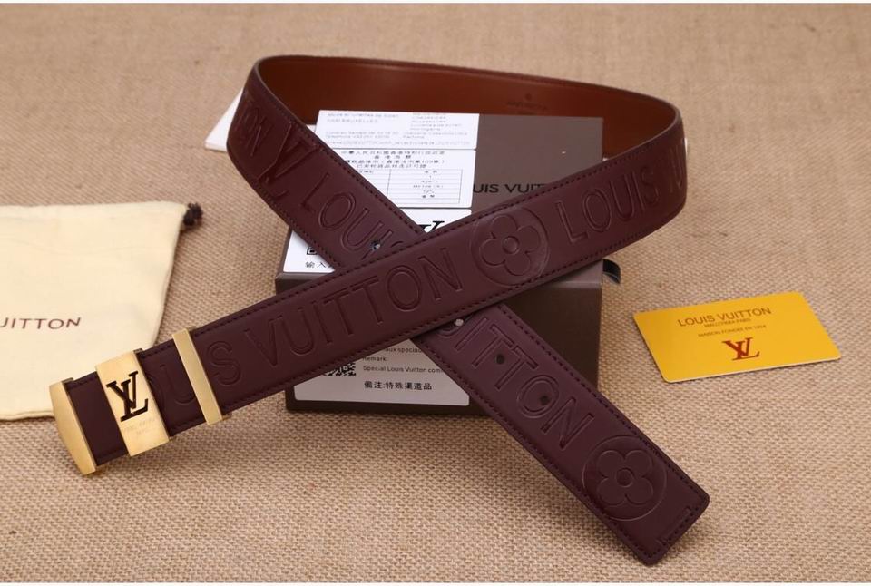 Super Perfect Quality LV Belts(100% Genuine Leather,Steel Buckle)-1280