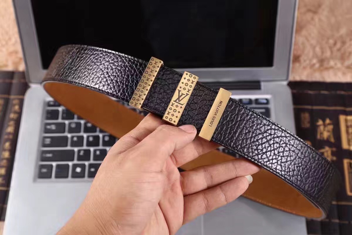Super Perfect Quality LV Belts(100% Genuine Leather,Steel Buckle)-1291