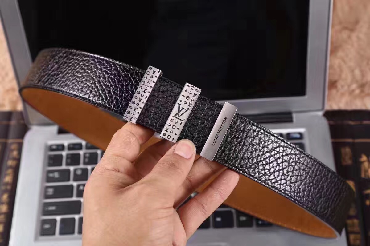 Super Perfect Quality LV Belts(100% Genuine Leather,Steel Buckle)-1293