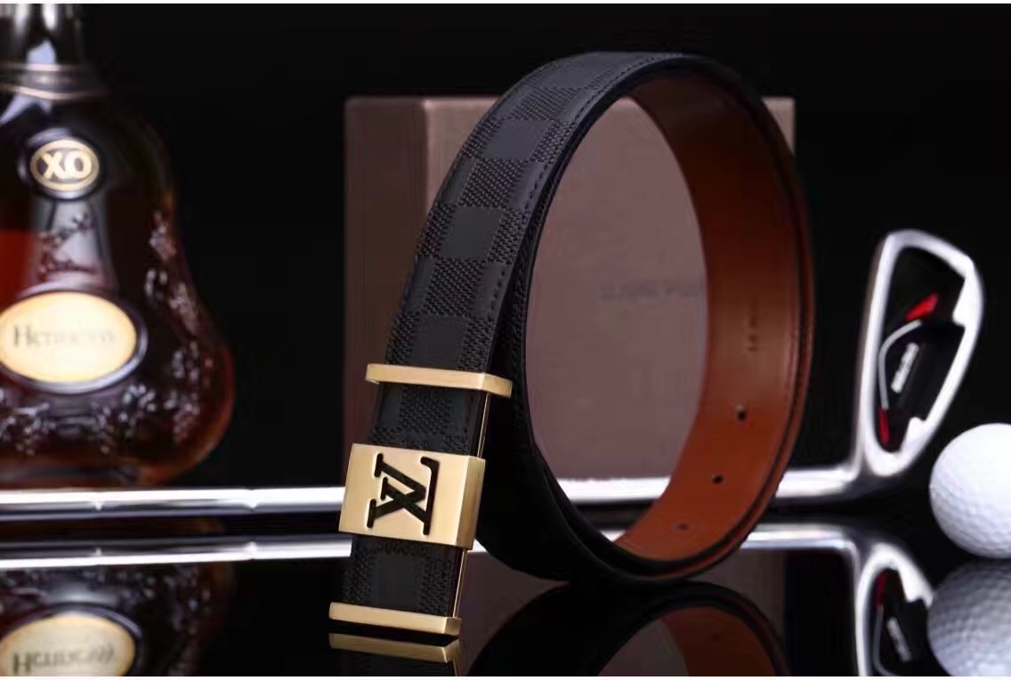 Super Perfect Quality LV Belts(100% Genuine Leather,Steel Buckle)-1294