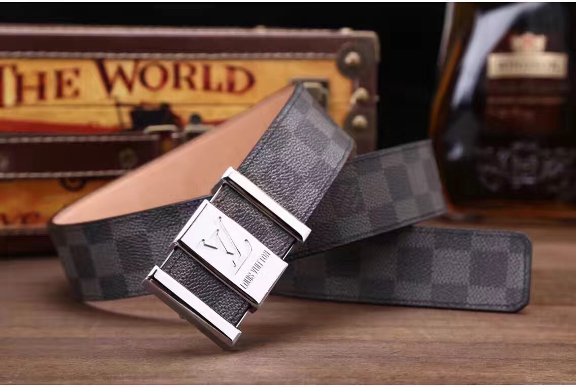 Super Perfect Quality LV Belts(100% Genuine Leather,Steel Buckle)-1312