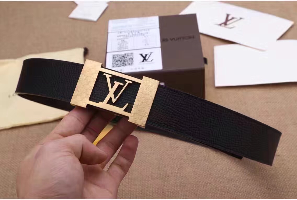 Super Perfect Quality LV Belts(100% Genuine Leather,Steel Buckle)-1317