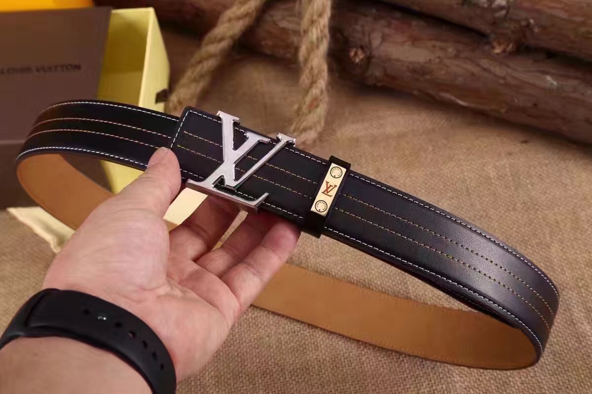 Super Perfect Quality LV Belts(100% Genuine Leather,Steel Buckle)-1324
